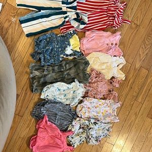 0-3 month rompers and one pieces